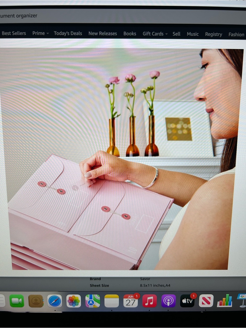 Savor Memento Bento Pink Document Organizer - Picture 5 of 7